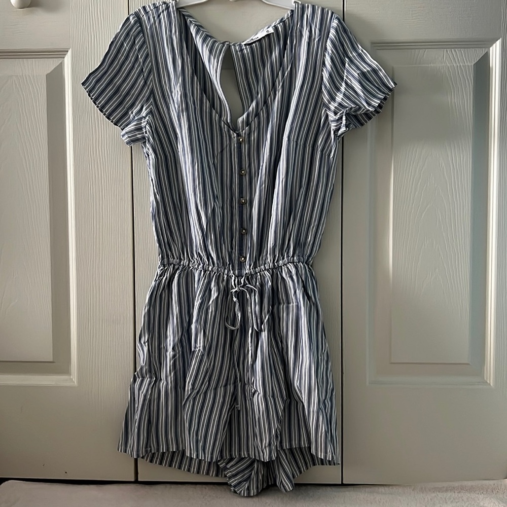 Hollister Striped Blue & White Romper!! Never Worn!!